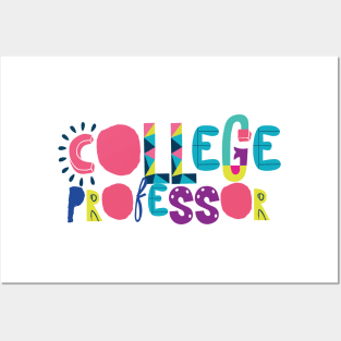 Cute College Professor Gift Idea Back to School Posters and Art